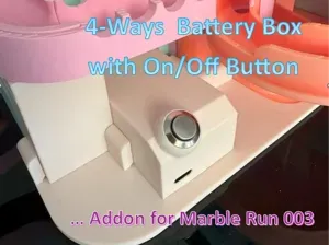 Marble Run Battery Box Addon with On/Off Switch