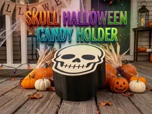 Skull Halloween Candy Holder