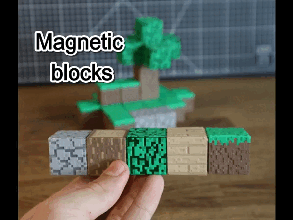 Magnetic Minecraft blocks 