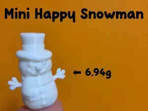 Mini Happy Snowman – Winter's Cutest Friend!