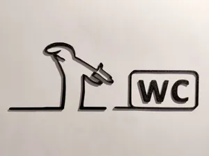 WC door hanger from "La Linea" Balum Balum.