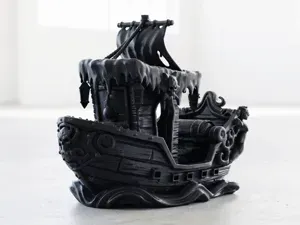 Ghost Ship Miniature Haunted Pirate Boat #031