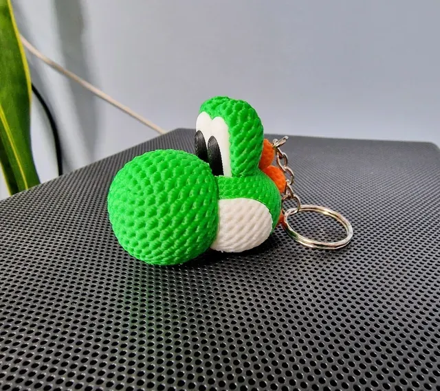 Crochet style Yoshi (ヨッシー Yosshī) Keyring — Фото 2 из 2