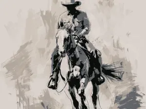Cowboy riding Hueforge