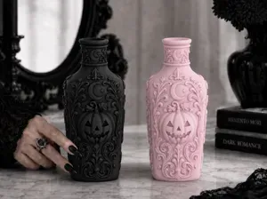 Halloween Samhain Pumpkin Gothic Bottle Decor