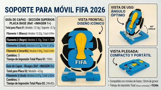 Soporte para móvil Fifa 2026 Personalizable — Фото 3 из 5