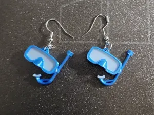 snorkel and mask summer earring