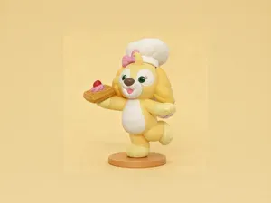 达菲小熊甜品师款-迪士尼小熊摆件女童涂色玩具