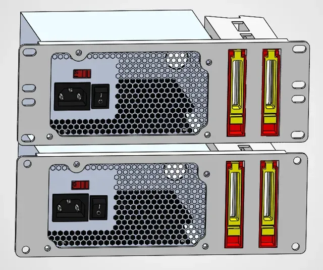 10" Rack 2U ATX PSU & Dual Hot-Swap Drive Panel — Image 2 of 5
