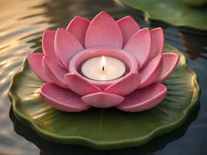 Floating Lotus Glow – Tranquil Candle Display