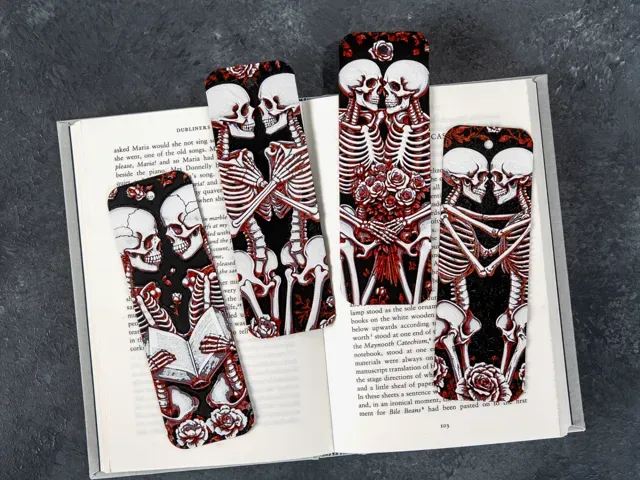 Skeleton Romance Bookmarks