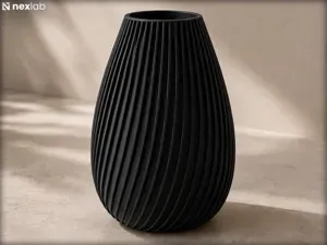 Spiral Ribbed Vase | Nexlab Home Series