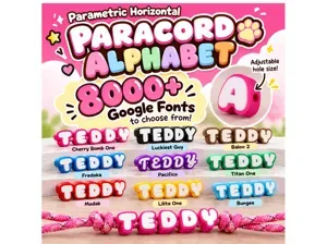 Parametric Chunky Letter 8000+ Fonts Paracord