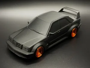 Mercedes 190E Evo II Restomod - 1/24 Scale model!