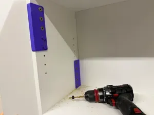 Shelf Pin Drilling Jig, 32 / 37 mm, bearing guides