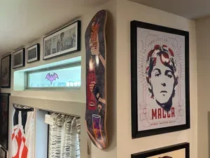 Vertical Floating Skateboard Deck Hanger