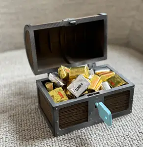 Hinged Locked Treasure Chest