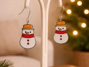 Christmas Snowman Earrings