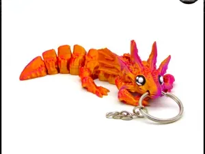 Dragon Axolotl V2 Keychain - Multicolor
