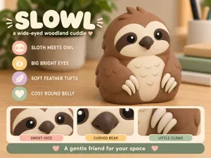Slowl – Sloth Owl | DeskPets