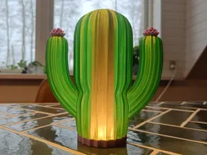 LED 001 table/bedside lamp - Cactus with flowers