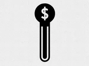 Dollar Sign Rounded Bookmark 3D Printing