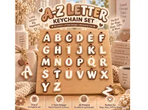 A–Z Letter Keychain Gift Bags Alphabet Charms