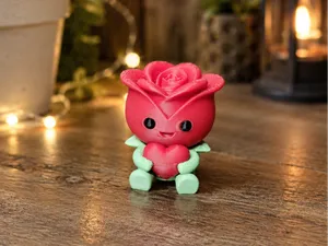Cute Rose Heart Figurine | Lovely Flower