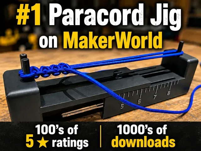 Paracord Tying Jig (Easy Print) With Buckles