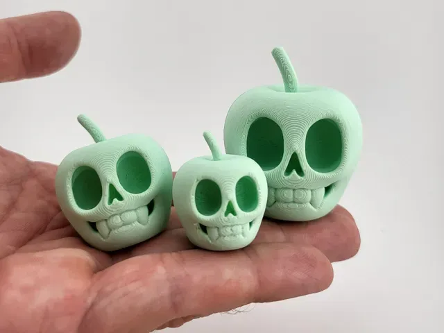 Halloween Skull Apples –no support 3D Printed Set