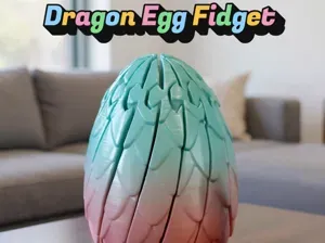 Print-in-Place Dragon Egg Twist Fidget Toy