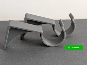 Parametric Curtain Rod Wall Bracket - Screw Mount