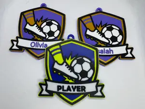 Customizable Soccer Ball Keychain / Bag Tag