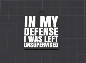 in my defense fun keychain/charm(free commercial)