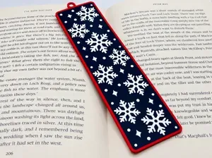 Snowflake Christmas Bookmark, Winter Snow Bookmark