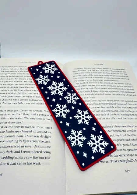Snowflake Christmas Bookmark, Winter Snow Bookmark — Image 8 of 11