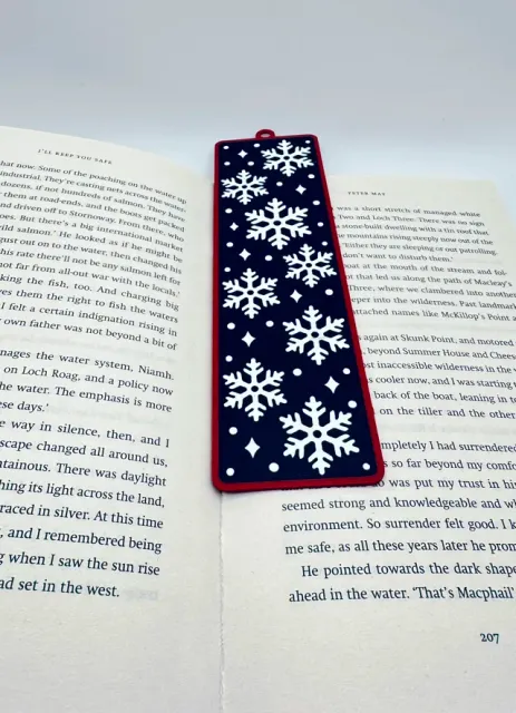 Snowflake Christmas Bookmark, Winter Snow Bookmark — Image 7 of 11