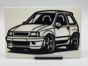 2D Wall Art Opel Corsa A GSi TinyCar
