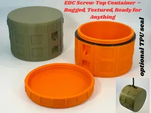 EDC Screw‑Top Container – Rugged Adventure‑Ready