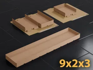 Gridfinity 9x2 Bin 3U A1 Mini Dovetail Split Fit