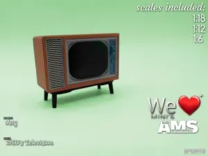 Retro 1950's TV Television 1:12 1:18 1:6