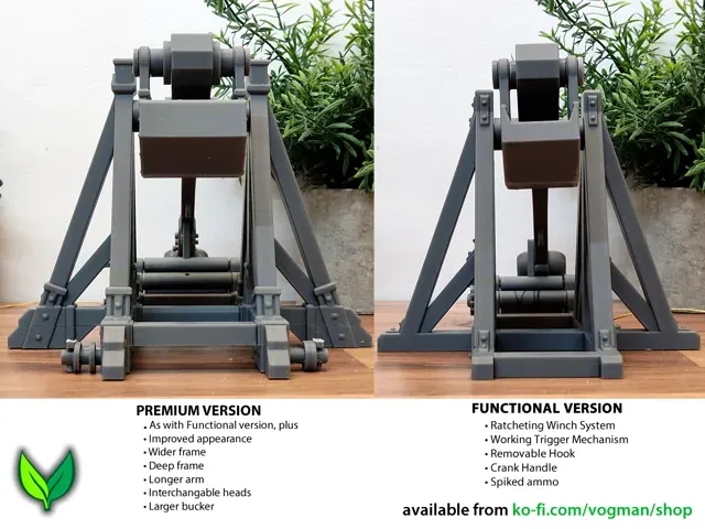 Working 3D Printed Trebuchet Modular Siege Engine — Фото 5 из 6