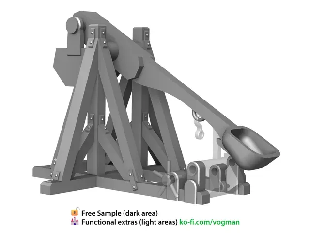 Working 3D Printed Trebuchet Modular Siege Engine — Фото 2 из 6