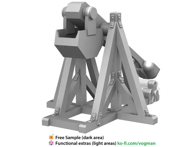 Working 3D Printed Trebuchet Modular Siege Engine — Фото 4 из 6