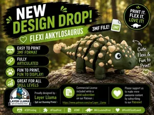 Layer Llama - Flexi Ankylosaurus