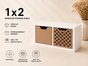 Modular Mini Shelf 1x2 – Doll & Desk Storage