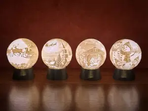 Christmas Lithophane Ball (90mm) - 4 Variants