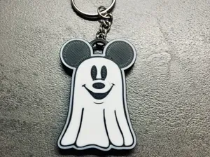 Ghost Mouse Keychain