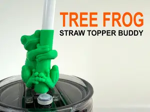 Frog Straw Buddy Topper