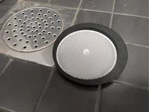 Shower drain hair catcher off-center 163mm collar